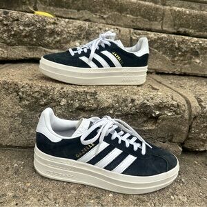🖤 Adidas Gazelle Bold Platform Sneakers – Black & White – Women’s 6.5